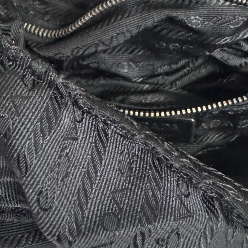 PRADA Black Velvet Women's Hobo Bag - Picture 11 of 12